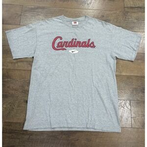 Vintage Y2k Nike Center Swoosh St. Louis Cardinals Graphic Tee Grey Large MLB